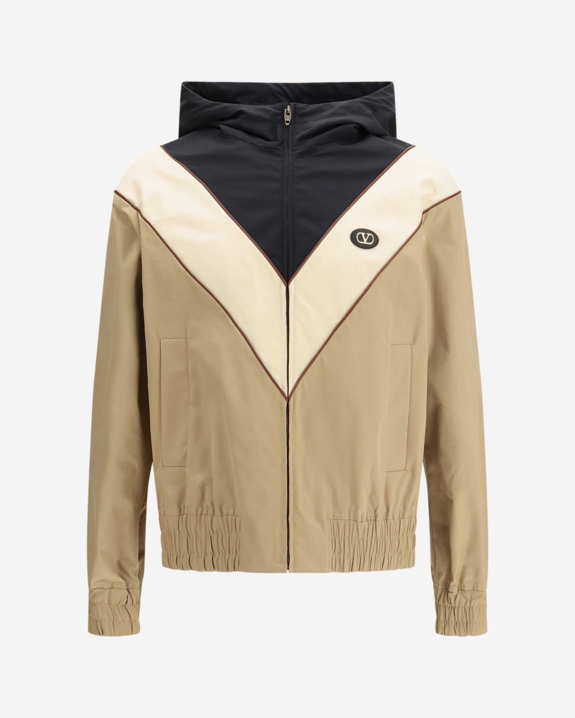 VALENTINO Nylon hooded windbreaker Jacket Male 48