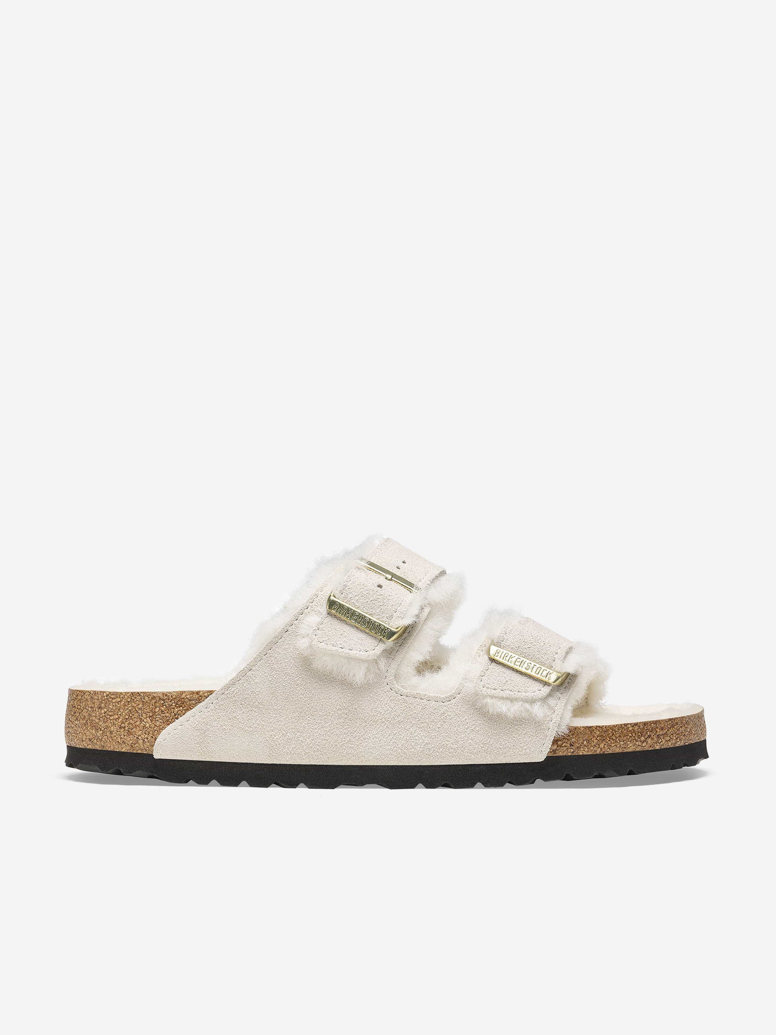 BIRKENSTOCK Arizona Shearling Suede Sandals in White EU 36 UK 3 By Childsplay Clothing