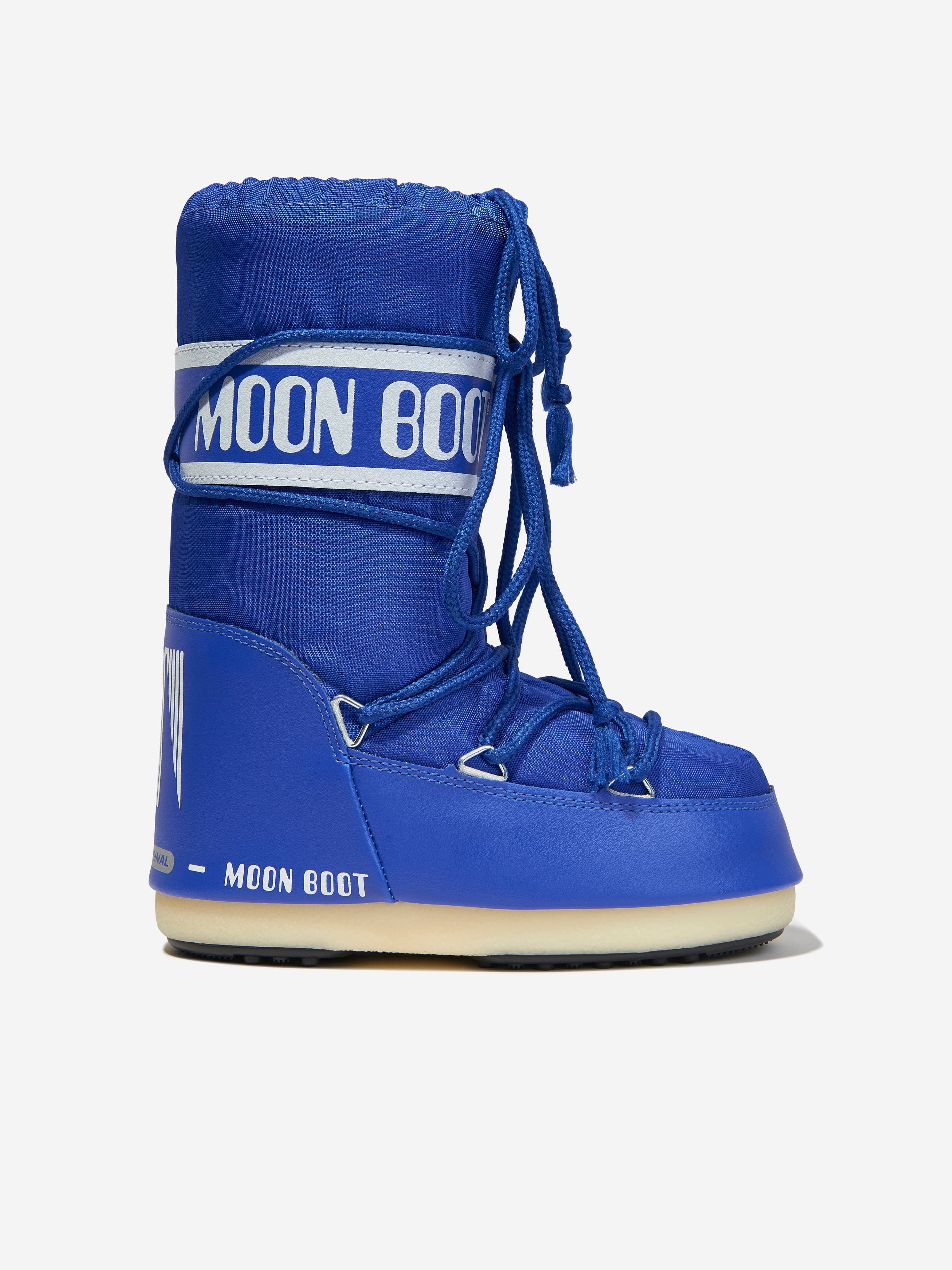 Moon Boot Kids Icon Nylon Snow Boots in Blue EU 39 - 41 UK 6 - 7.5 By Childsplay Clothing