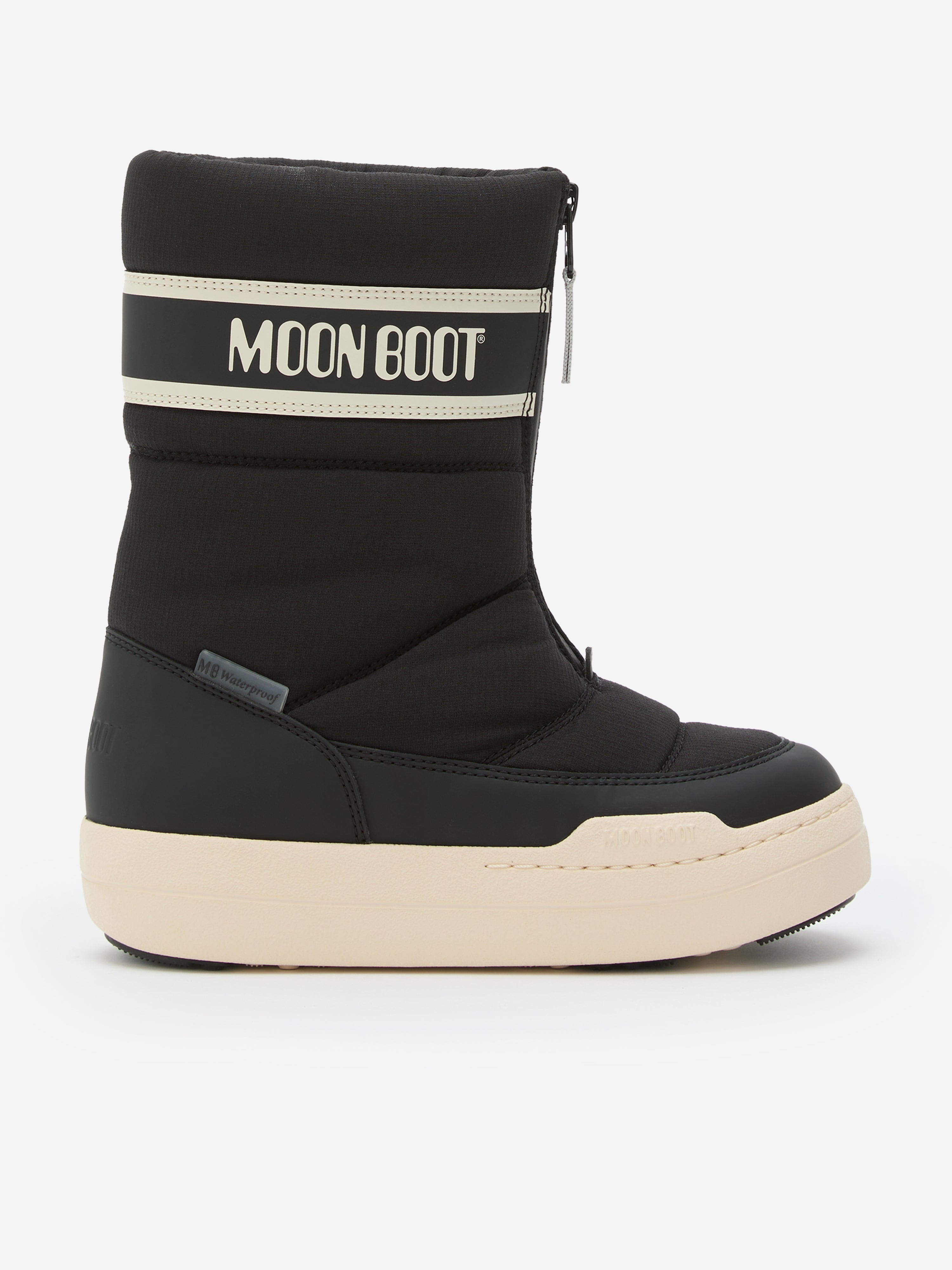 Moon Boot Kids JR Park Zip High WP Boots in Black EU 34 UK 2 By Childsplay Clothing