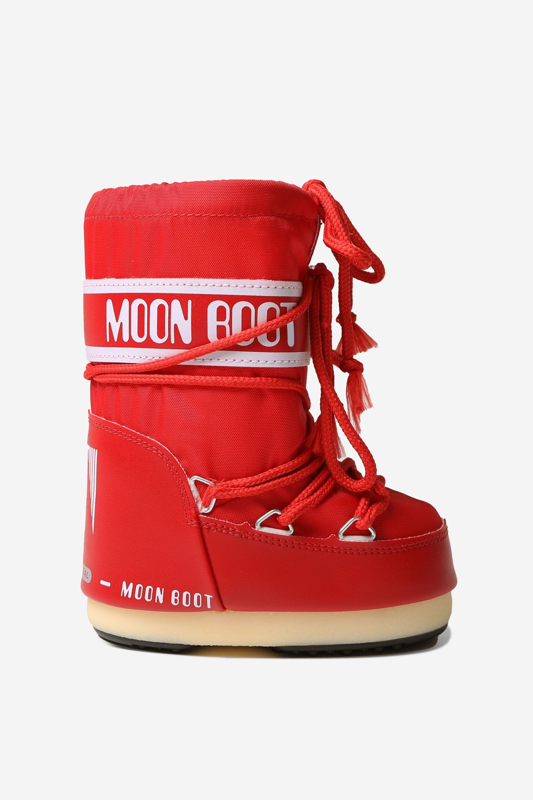 Moon Boot Kids Icon Nylon Snow Boots in Red EU 39 - 41 By Childsplay Clothing