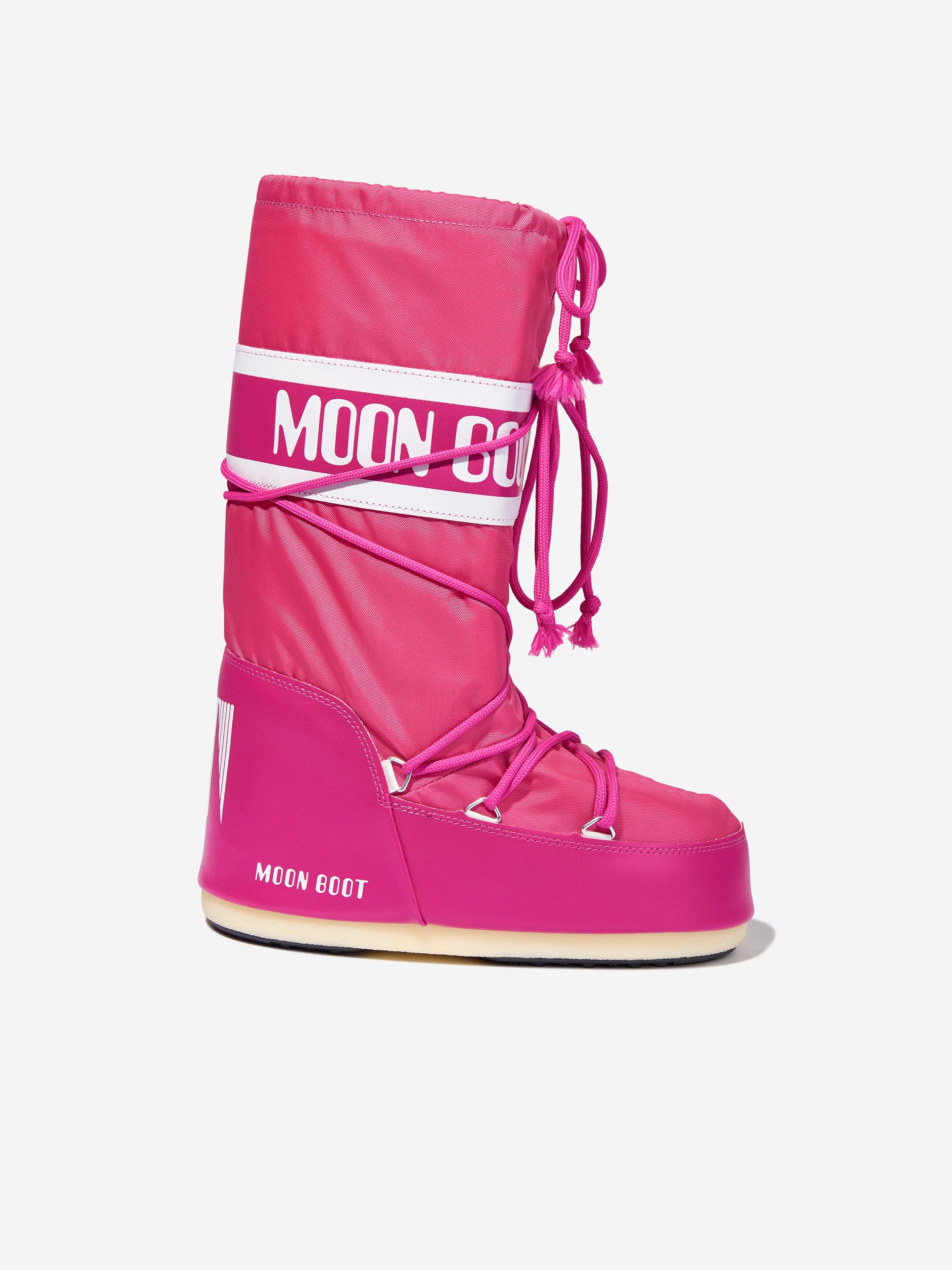 Moon Boot Girls Icon Nylon Snow Boots in Pink EU 7 - 8.5 Purple By Childsplay Clothing