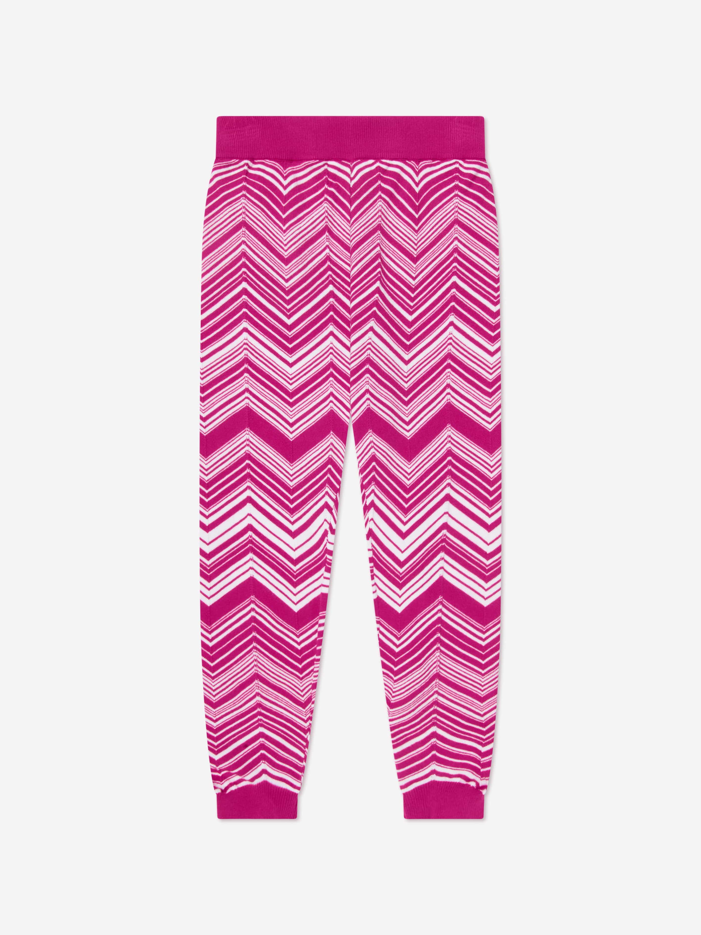 Missoni Girls Zigzag Knitted Leggings in Pink 10 Years By Childsplay Clothing