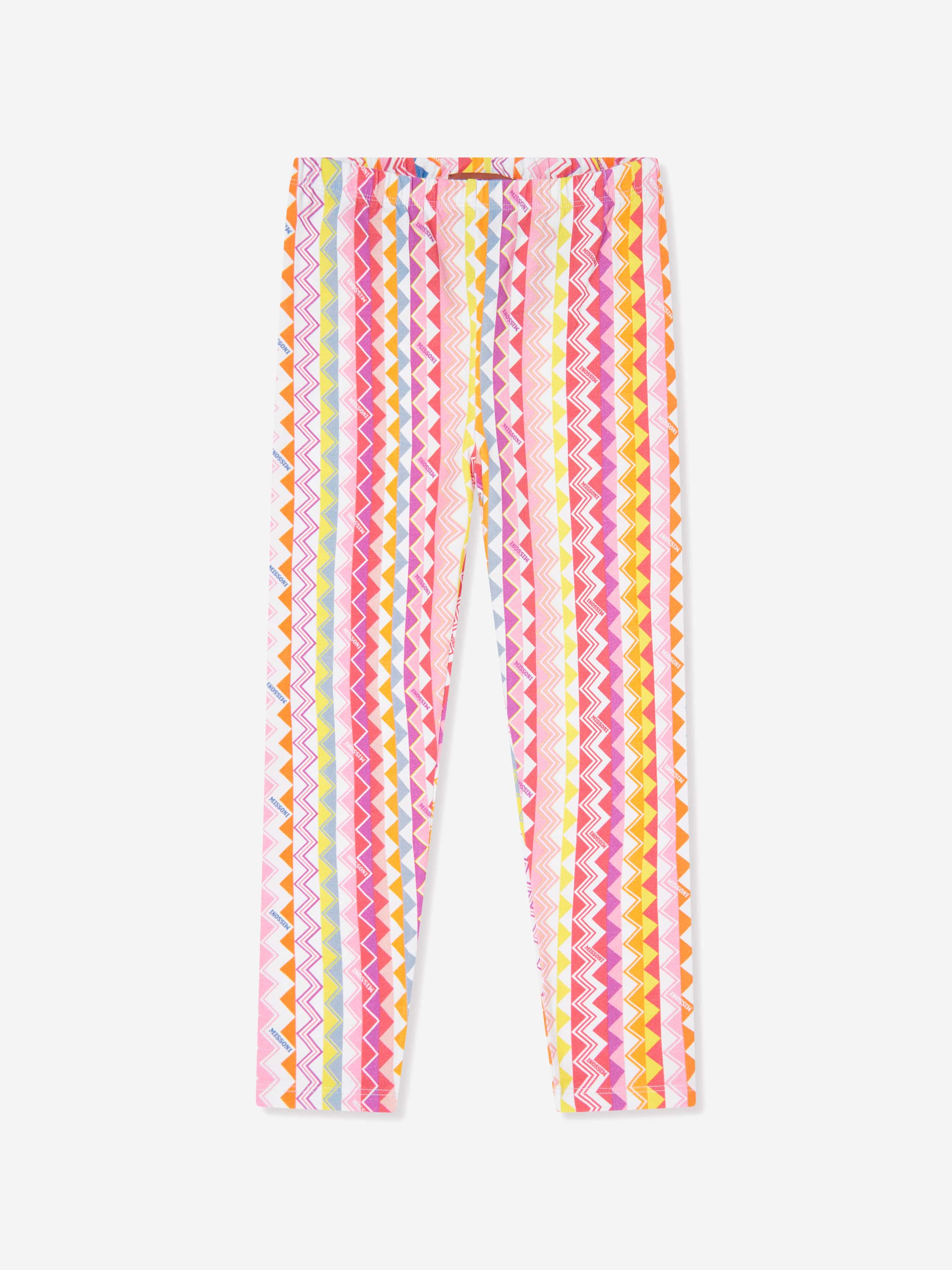 Missoni Girls Zigzag Leggings in Multicolour 14 Years Multicoloured By Childsplay Clothing