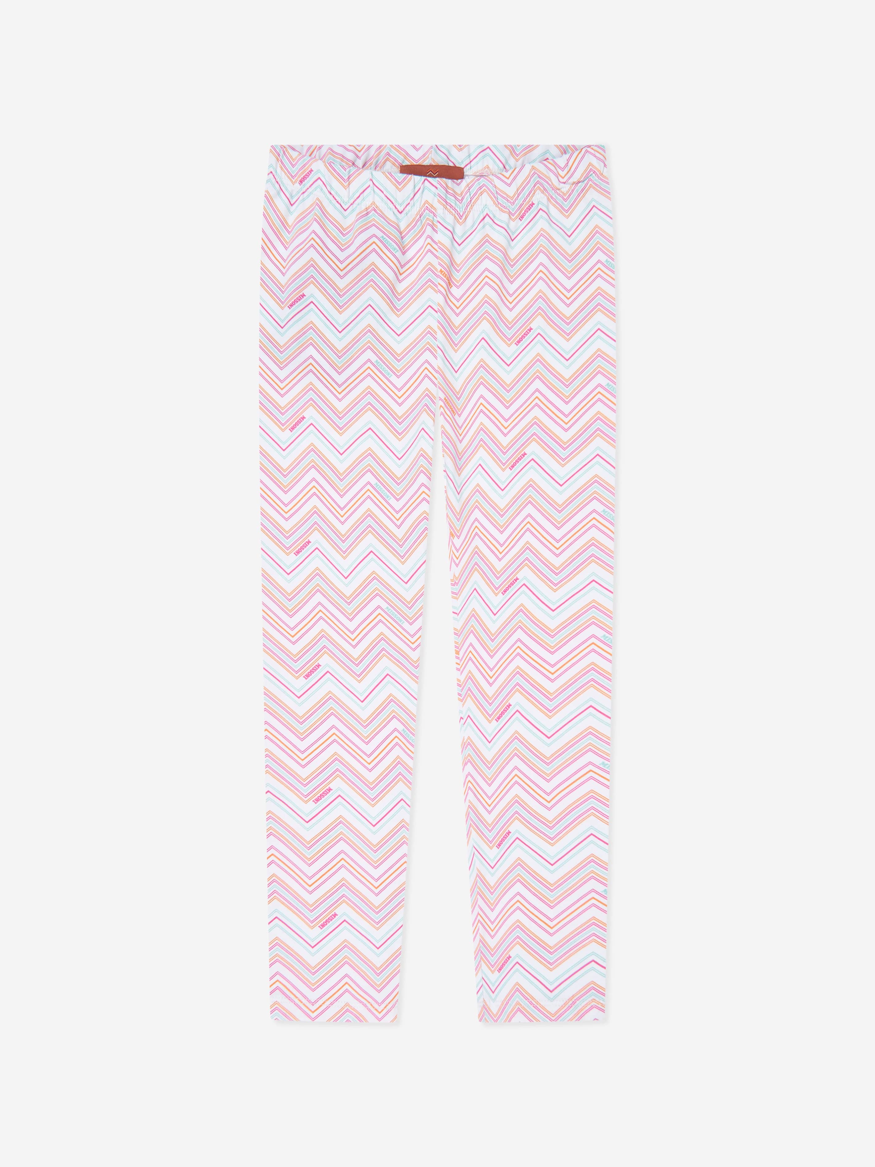 Missoni Girls Zigzag Leggings in Multicolour 10 Years Multicoloured By Childsplay Clothing
