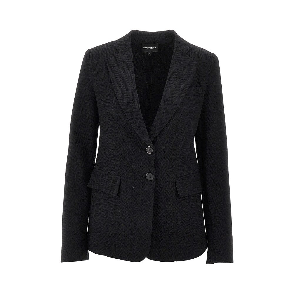 EMPORIO ARMANI Chevron jersey jacket Woman 42