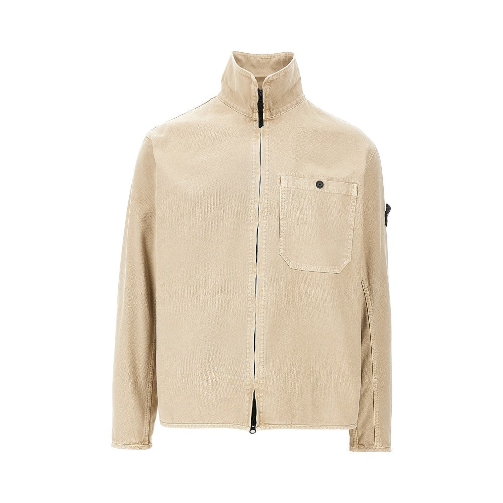 STONE ISLAND Cotton canvas overshirt Man S
