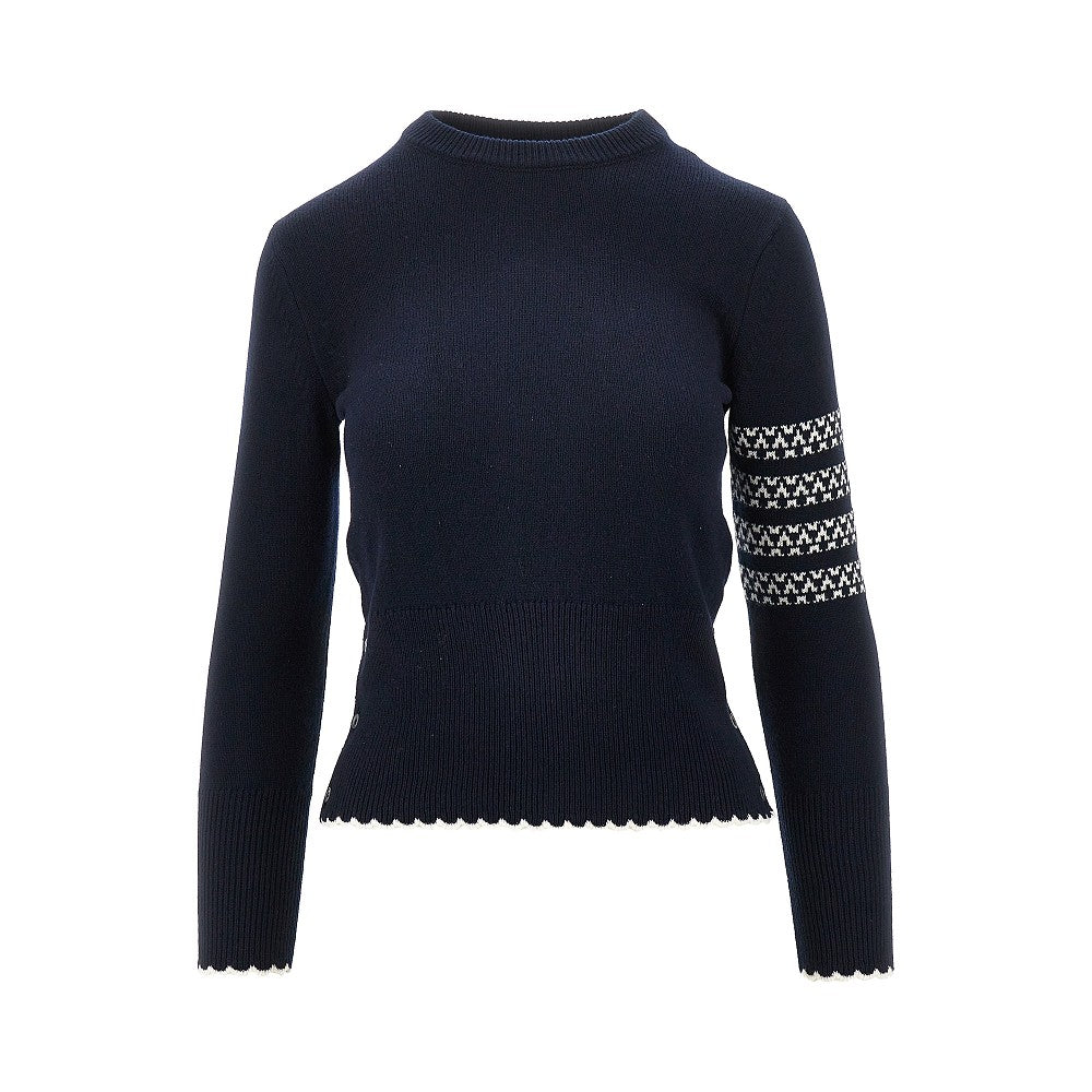 THOM BROWNE Hector intarsia wool sweater Woman 38