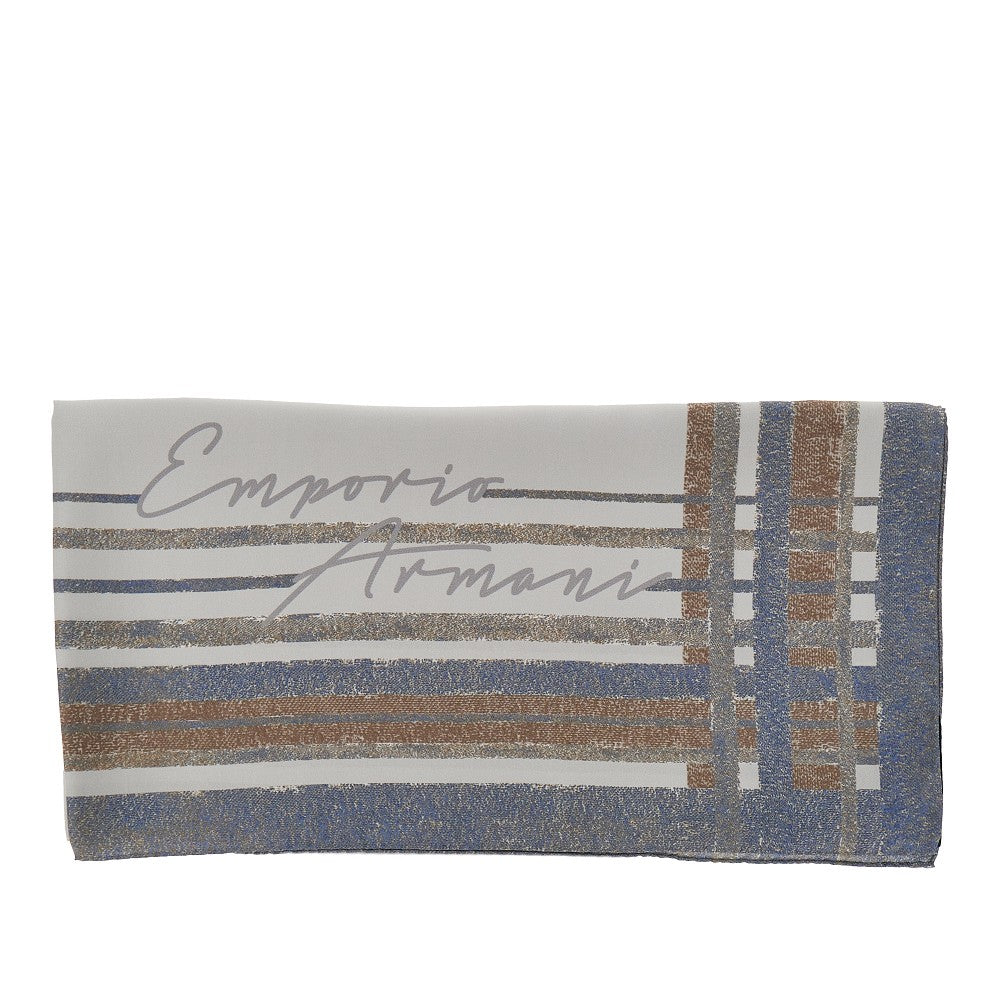 EMPORIO ARMANI Silk scarf with print Woman One Size