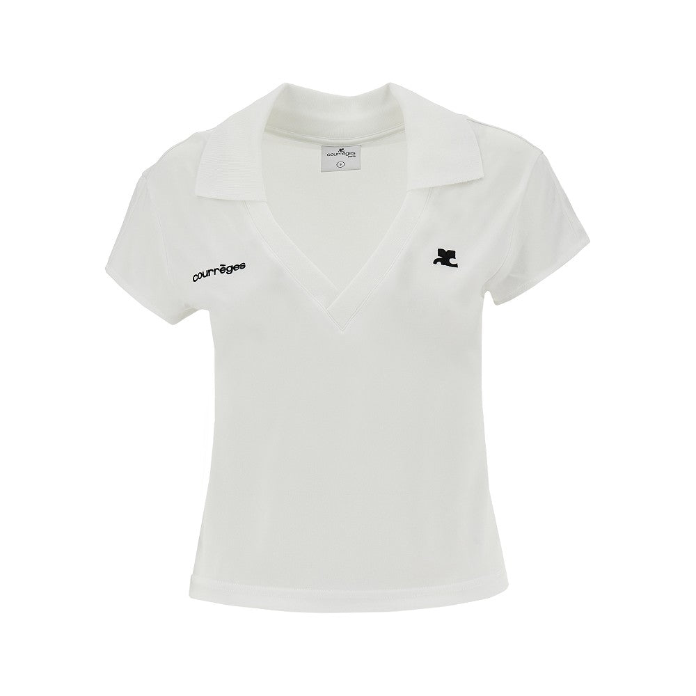COURREGES Technical jersey Sports polo shirt Woman S