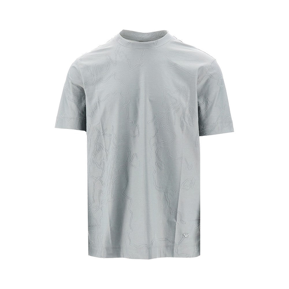 EMPORIO ARMANI Jacquard stretch jersey T-shirt Man XL
