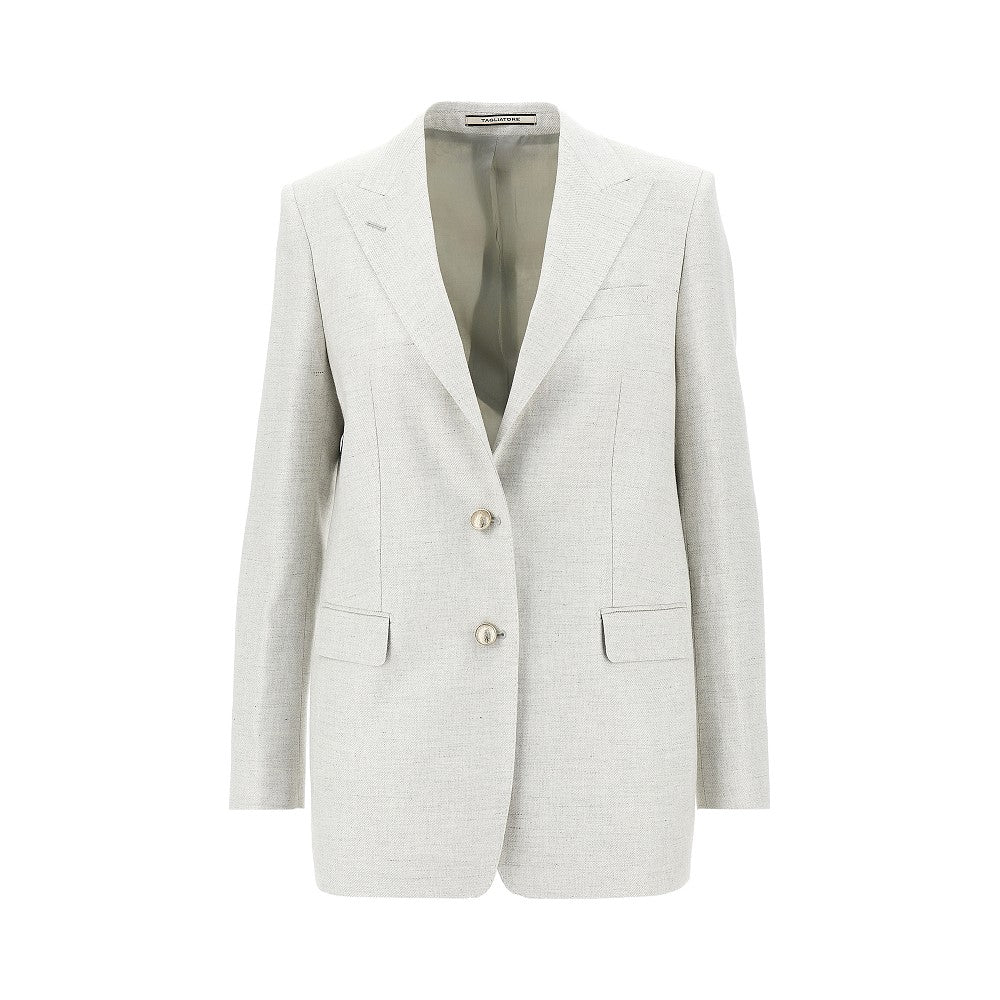 TAGLIATORE Mélange twill 'Bertha' single-breasted jacket Woman 44