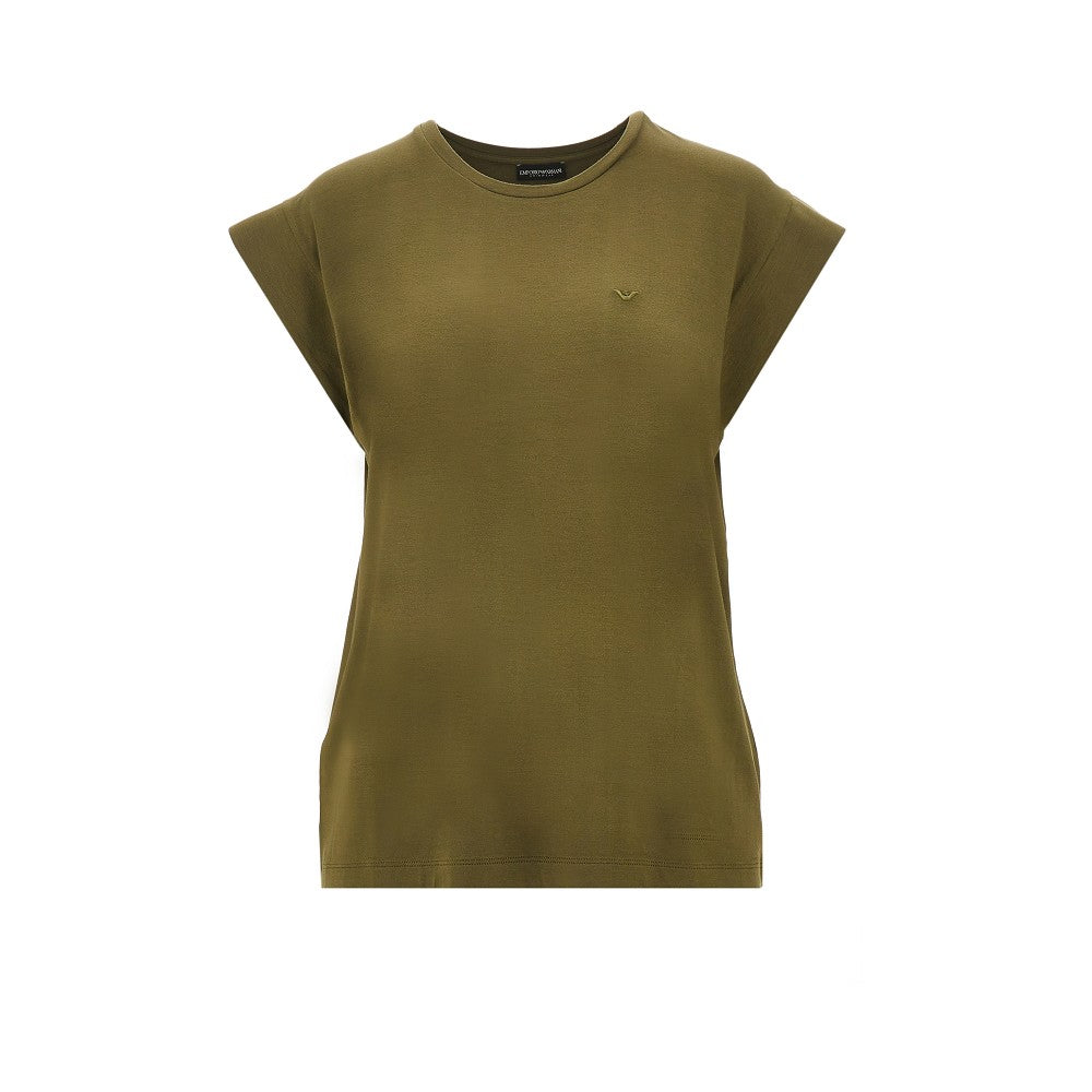 EMPORIO ARMANI Stretch jersey Swimwear T-shirt Woman S