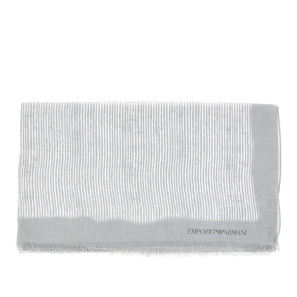EMPORIO ARMANI Modal scarf with striped motif Man One Size