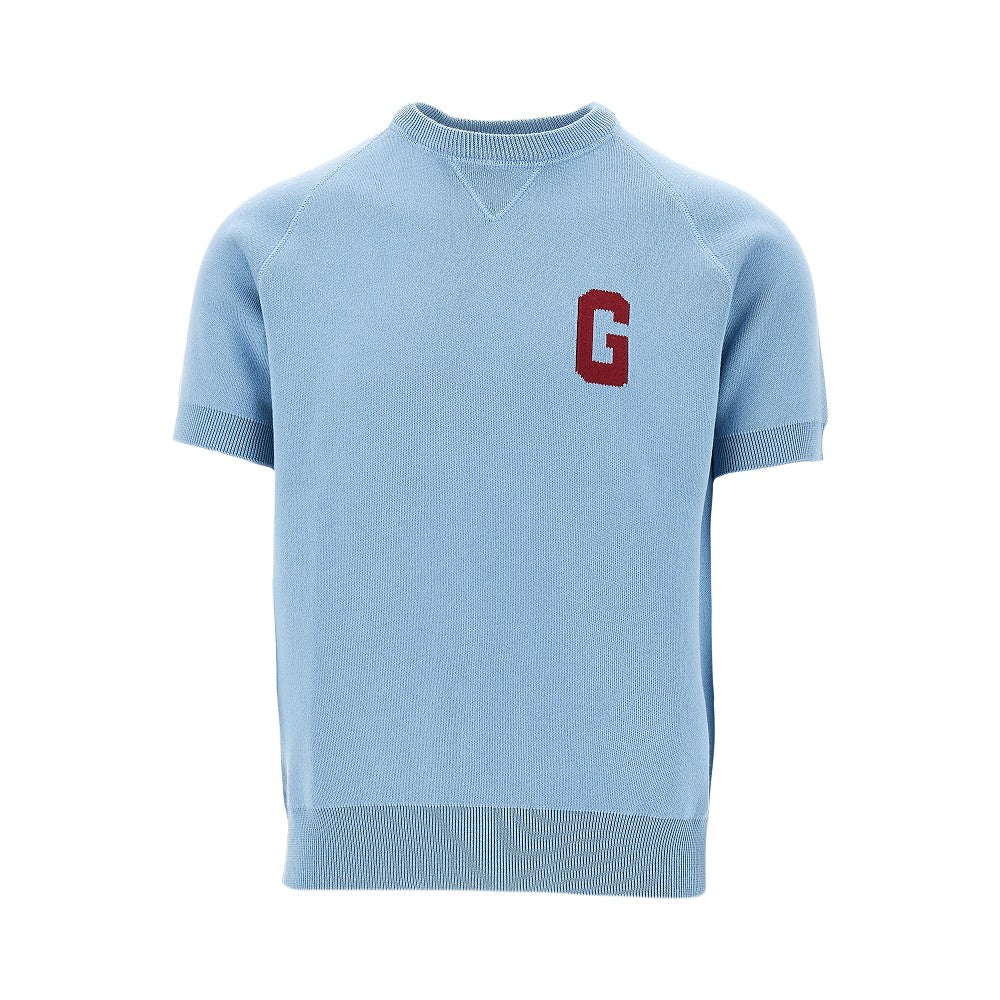 GALLIA KNIT 'G' intarsia cotton knit T-shirt Man 48