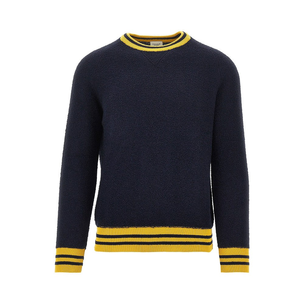GALLIA KNIT Bouclé knit sweater Man 54