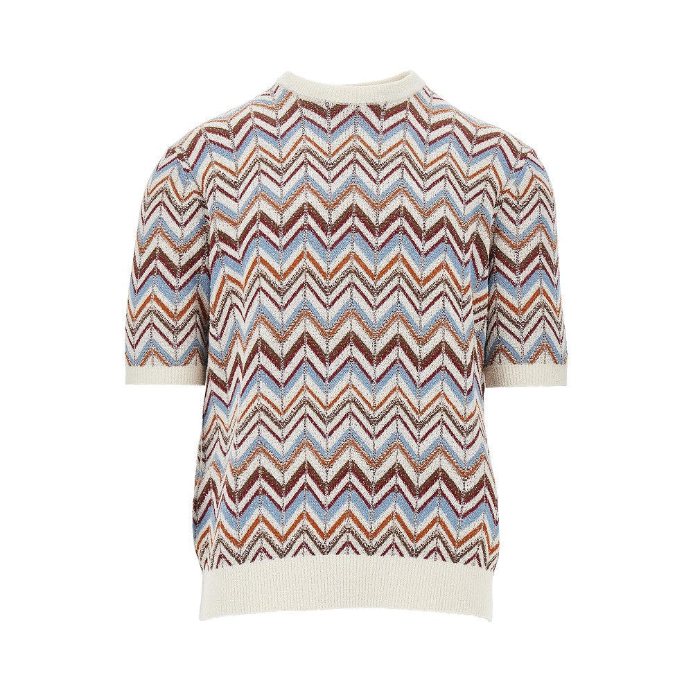 GALLIA KNIT Chevron knitted T-shirt Man 50