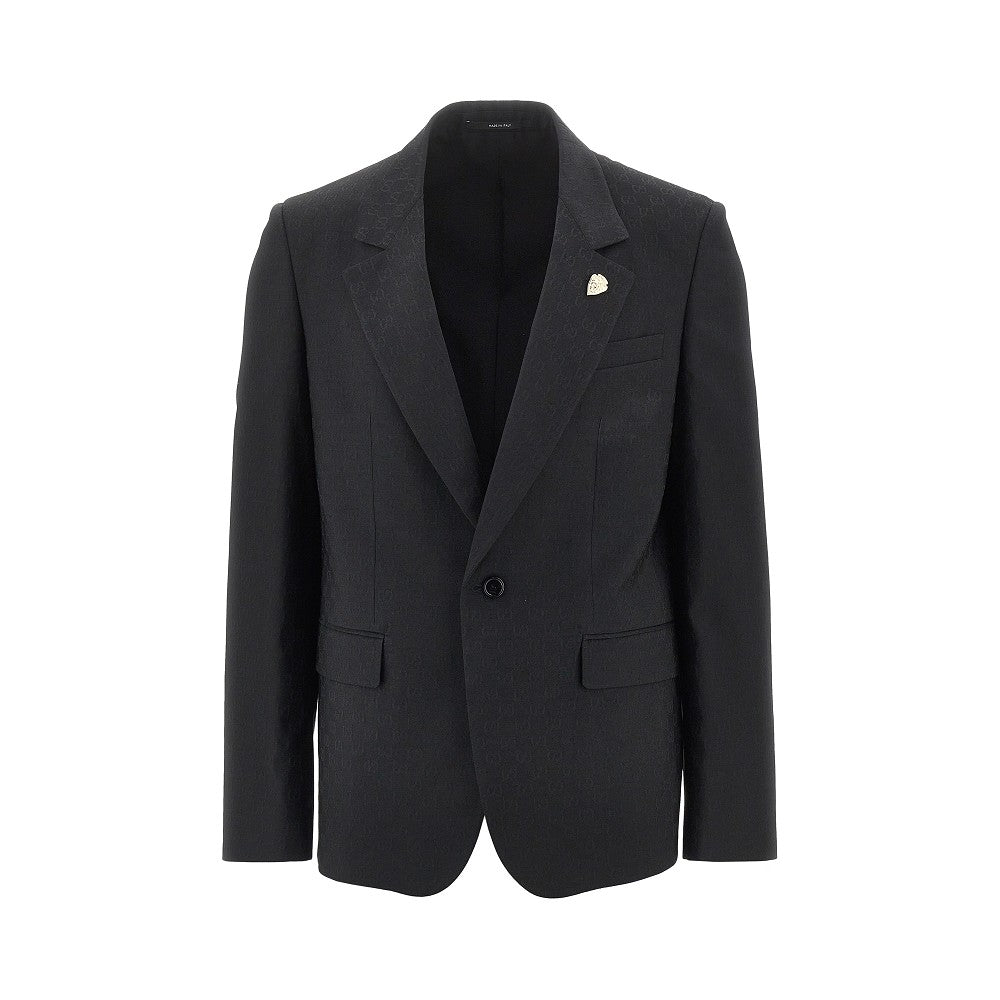 GUCCI GG wool-blend single-breasted jacket Man 48