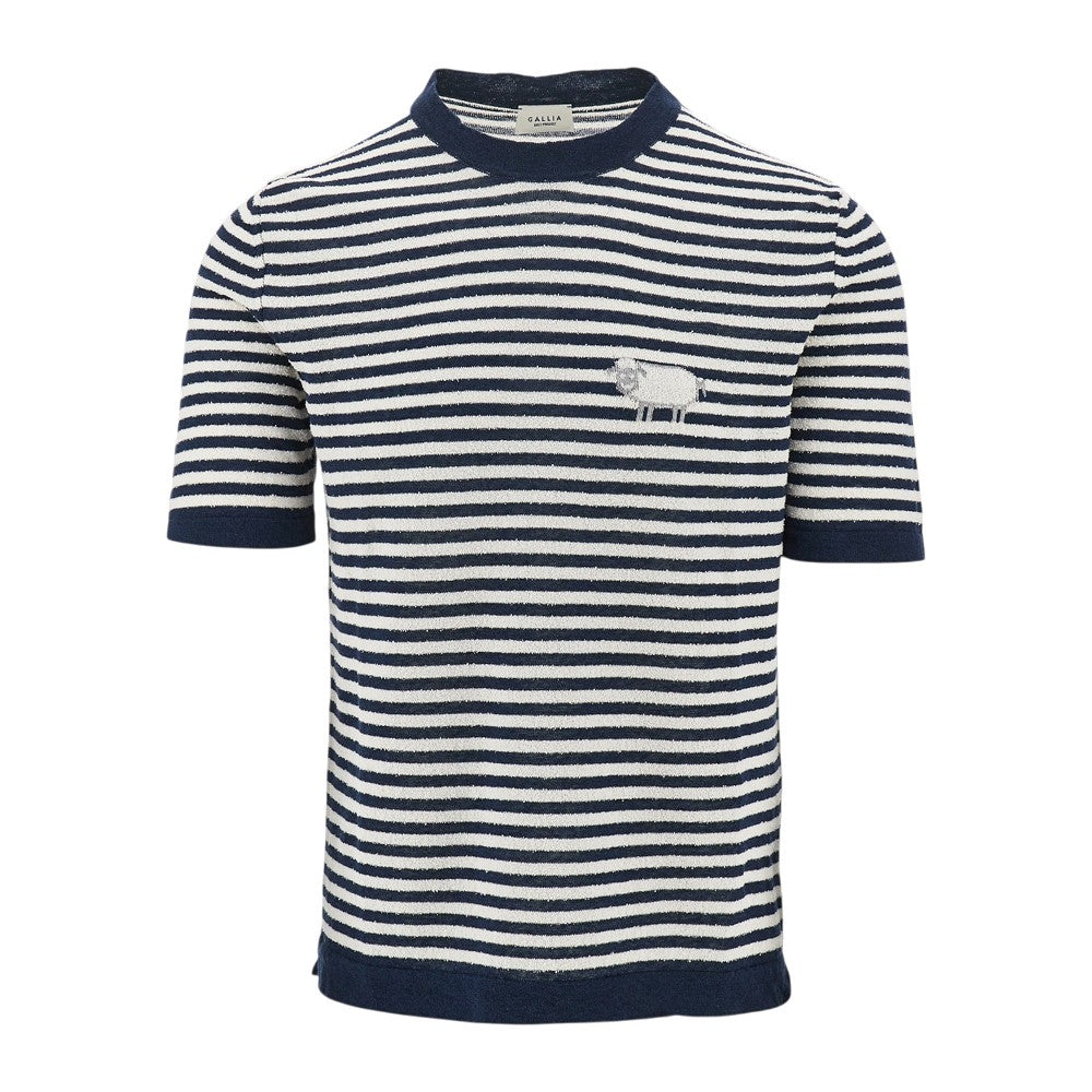 GALLIA KNIT Striped knitted T-shirt Man 48