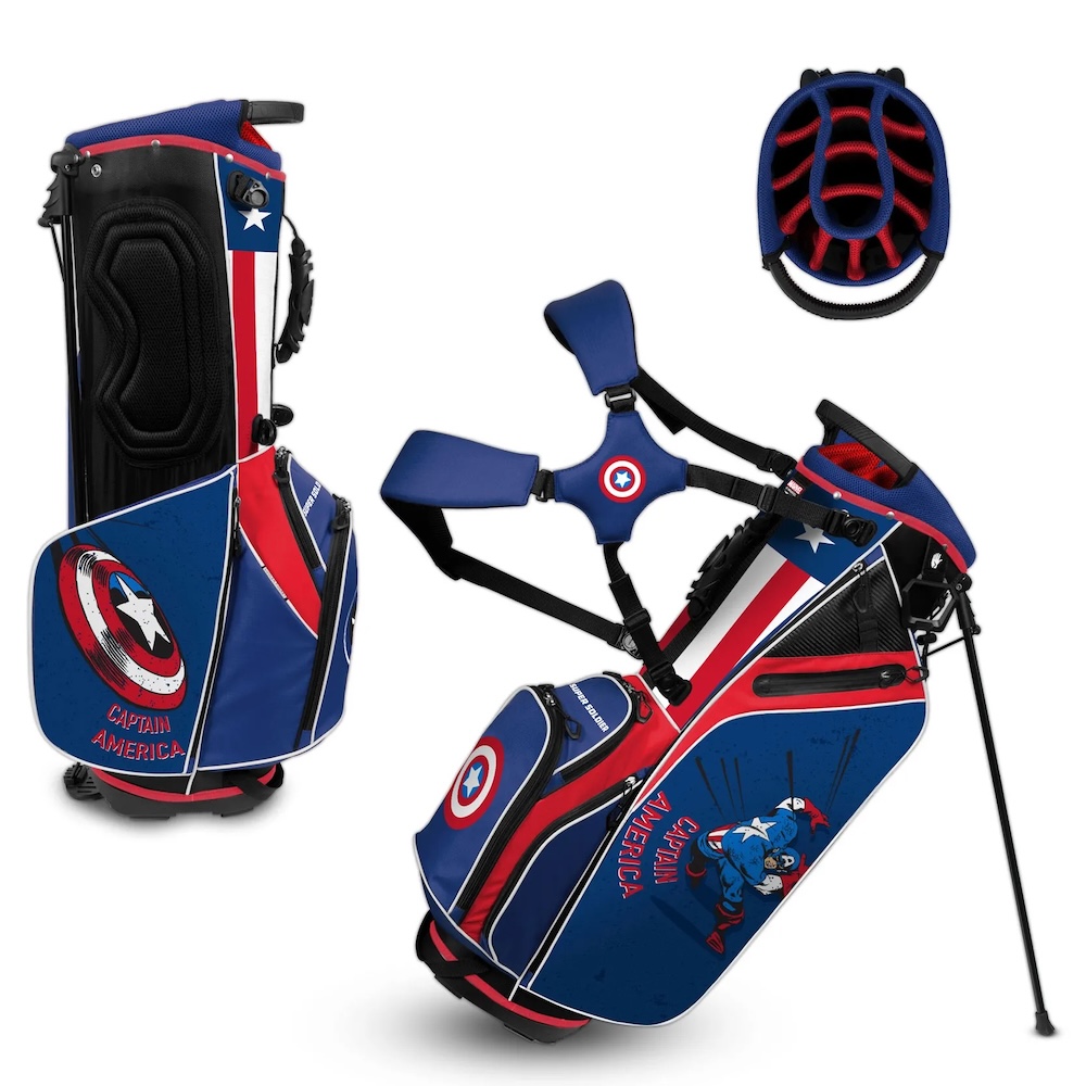Team Effort Golf Marvel Captain America Caddie Carry Hybrid Bag