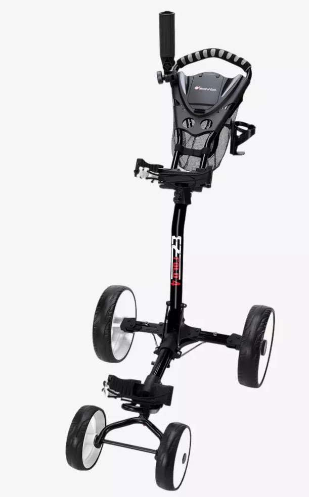 Jef World Of Golf EZ Fold 4-Wheel Push Cart