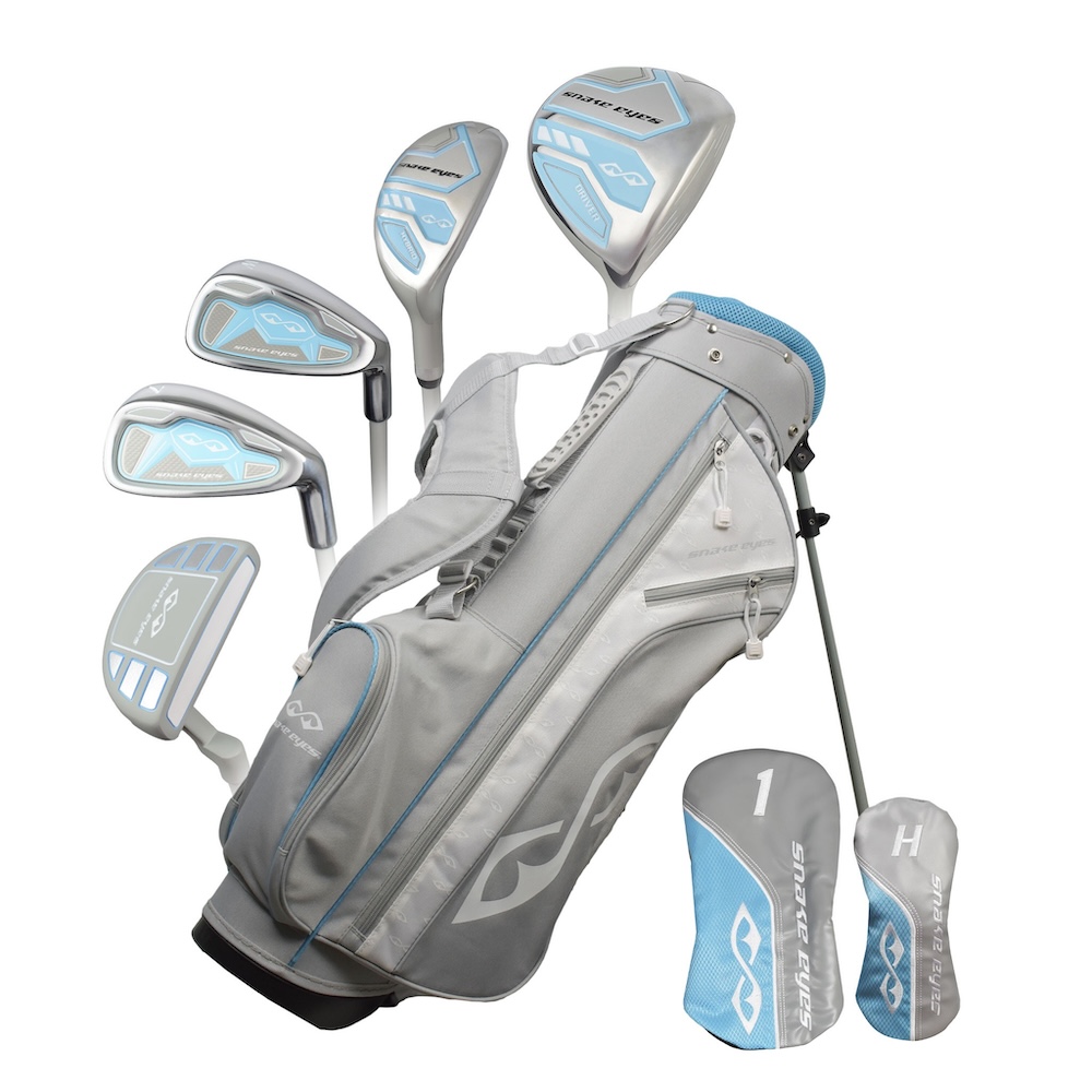 Snake Eyes Golf Girls Junior 8-Piece Set Ages 9-12 Grey/Light Blue