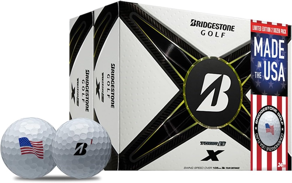 Bridgestone Tour B X USA Golf Balls [24-Ball] White