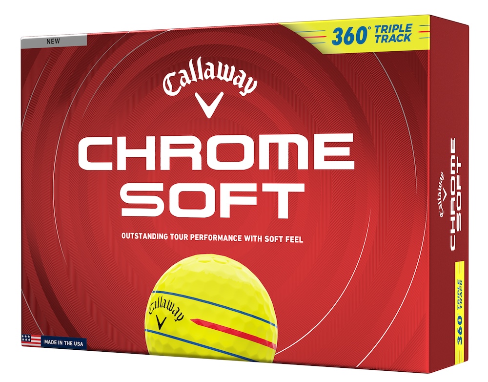 Callaway Golf 2026 Chrome Soft 360 Triple Track Golf Balls *1-Dozen* [Yellow]