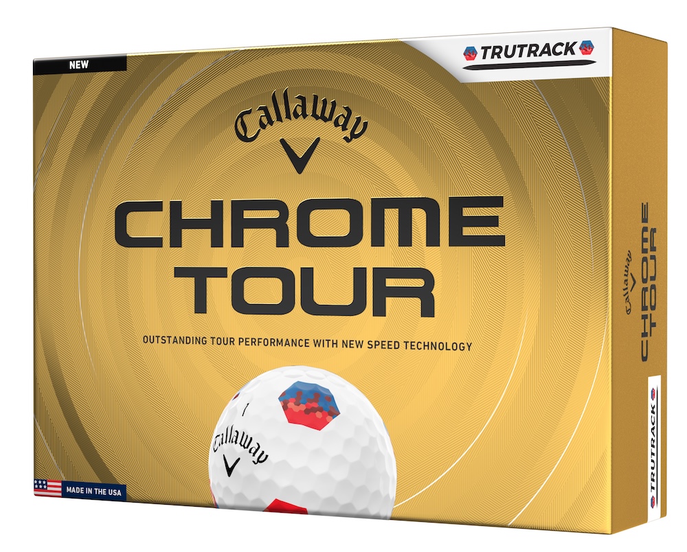 Callaway Golf 2026 Chrome Tour TruTrack Golf Balls *1-Dozen* [White-Red/Blue]