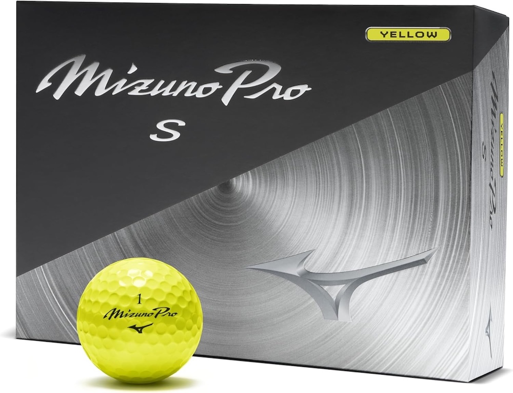 Mizuno Pro S Golf Balls 1-Dozen Yellow [LOGO ONLY]
