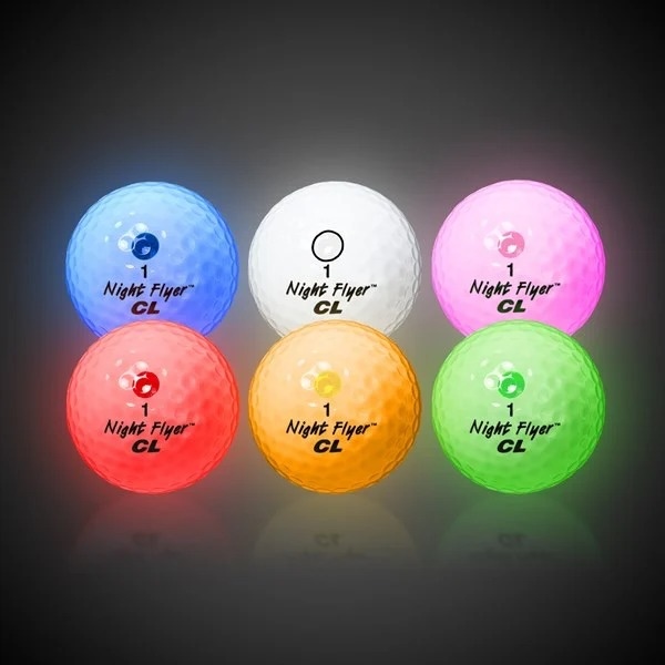 Night Flyer Golf LED Constant Light Golf Balls [12-Ball] Assorted