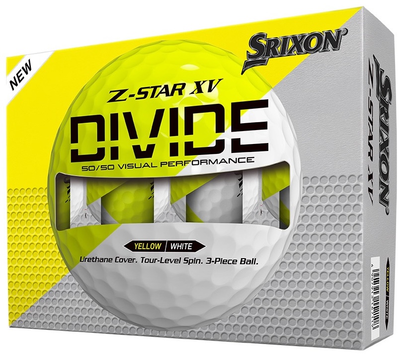Srixon Z-Star XV Divide Golf Balls 1-Dozen White/Yellow