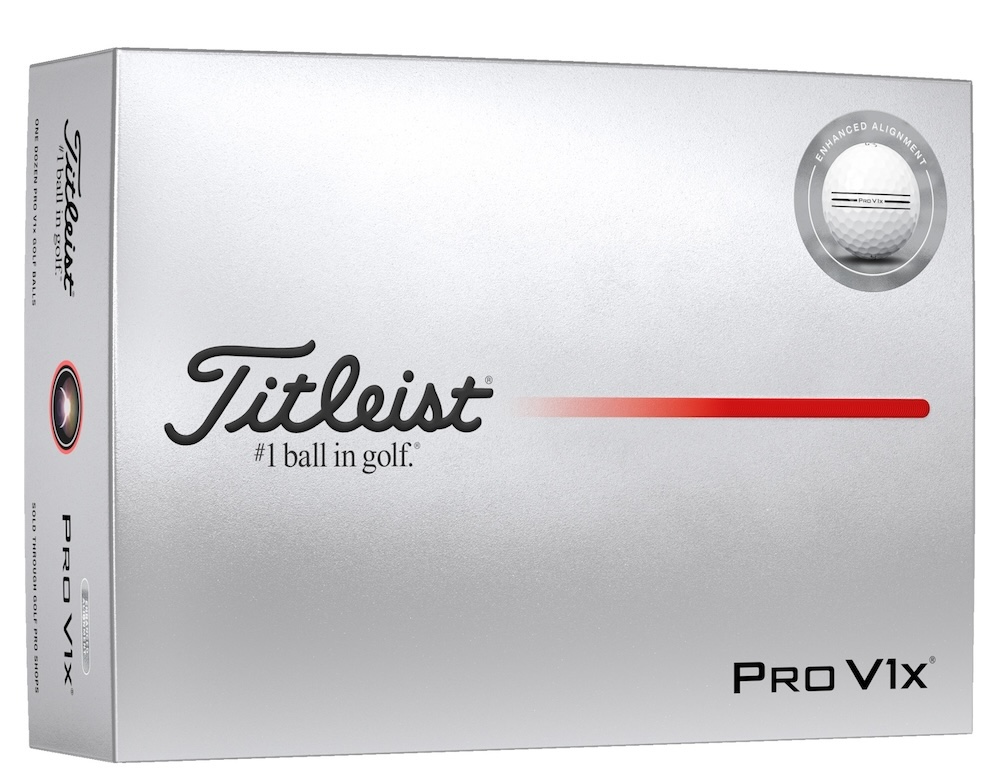 Titleist Pro V1x Enhanced Alignment Golf Balls 1-Dozen White