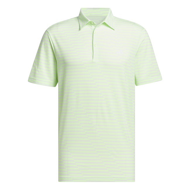 Adidas Golf Ultimate365 Mesh Print Polo Green Spark/Crystal Jade Small