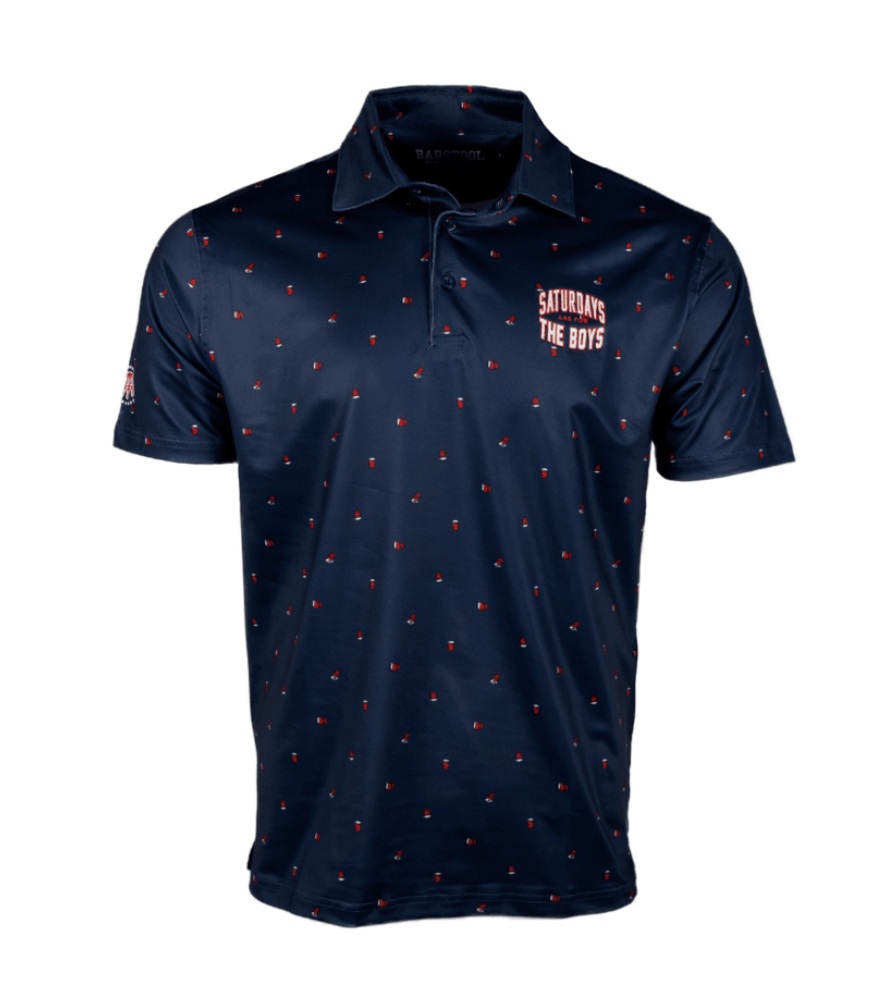 Barstool Golf Saturdays Are For The Boys Solo Cup Printed Polo