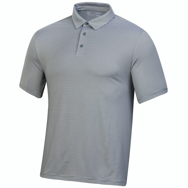 Under Armour Golf T2 Green Bridge Stripe Polo Pitch Grey Extra Large
