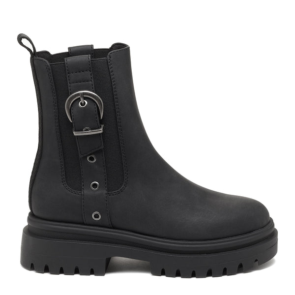 Rocket Dog Dekko Black Buckled Ankle Boot