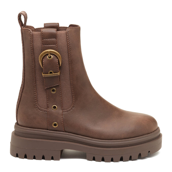 Rocket Dog Dekko Brown Buckled Ankle Boot