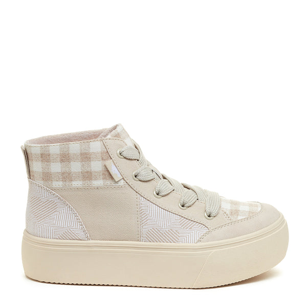 Rocket Dog Flair Neutral Patchwork Platform Trainers