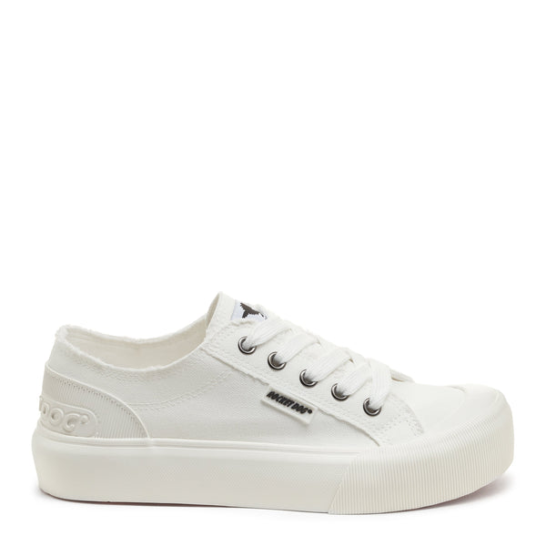 Rocket Dog Jazzin Plus White Platform Trainers