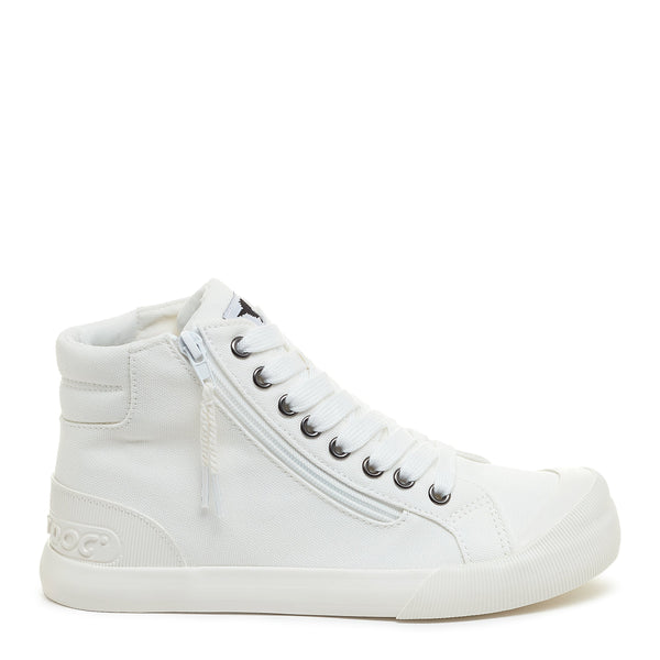 Rocket Dog Jazzin All White High Top Trainers