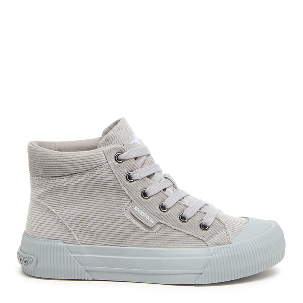 Rocket Dog Cheery Grey Corduroy High-top Trainers
