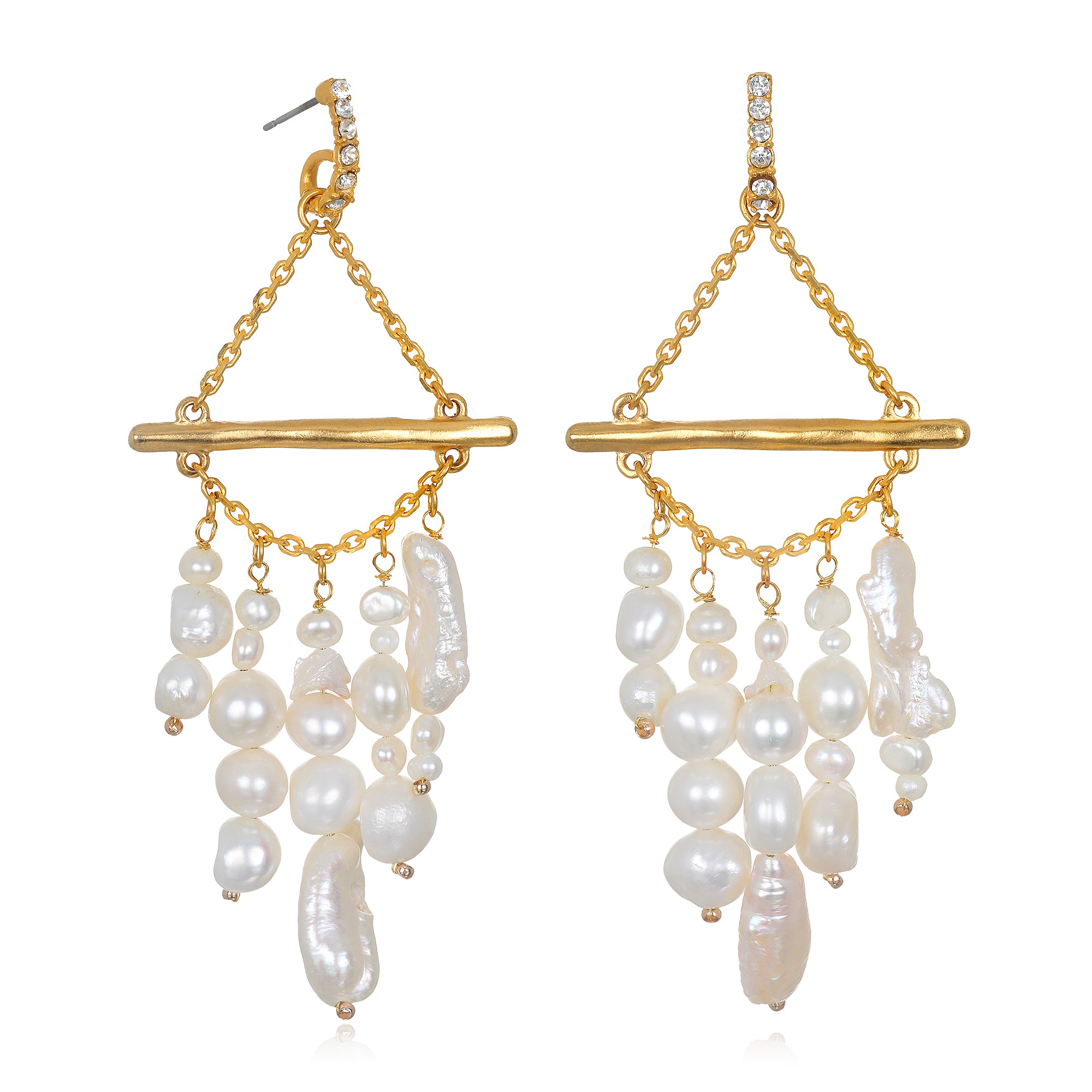 Paulette Pearl Chandelier Earrings